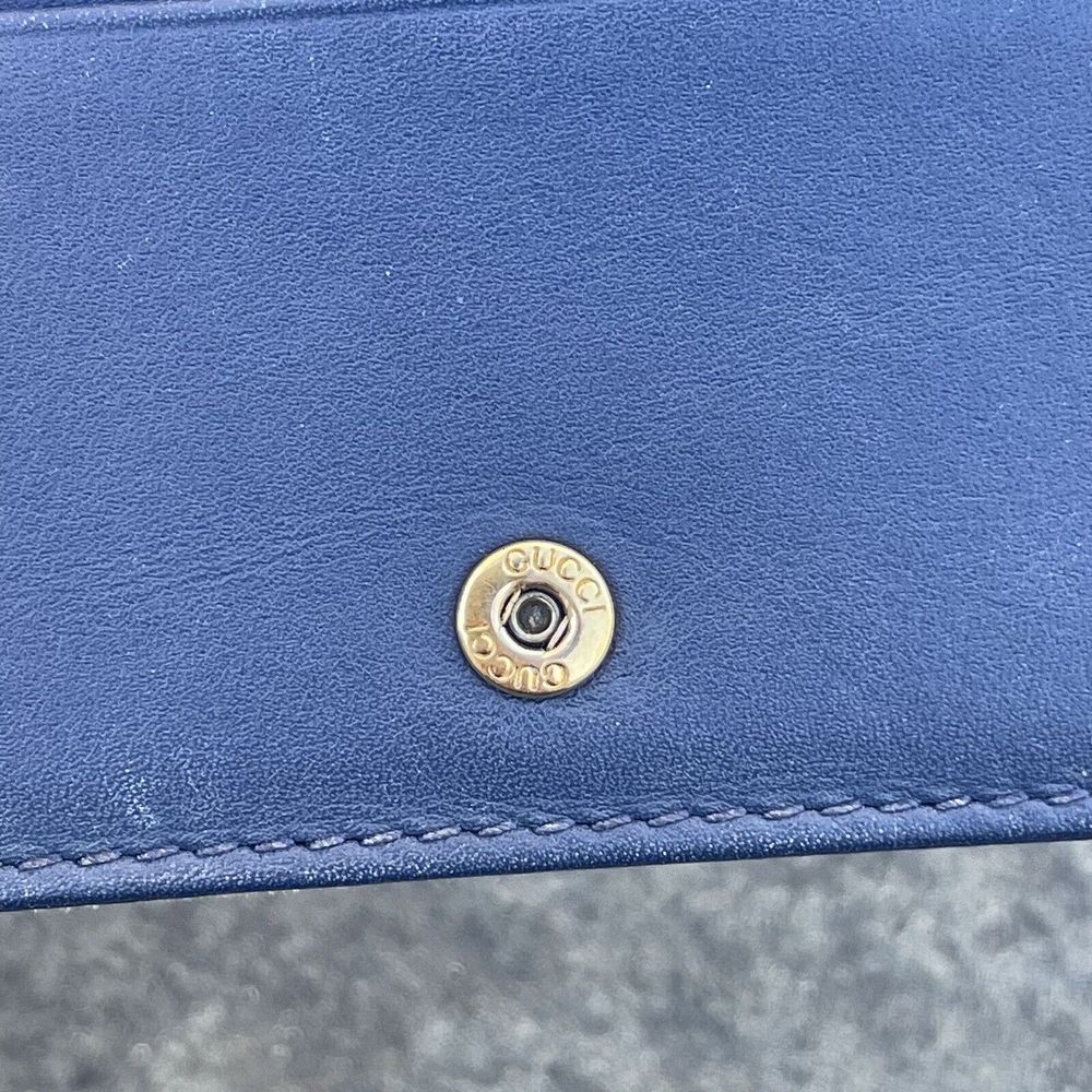 💕SOLD💕Gucci Marmont Denim Pearl GG Compact Wallet - Picture 10 of 15